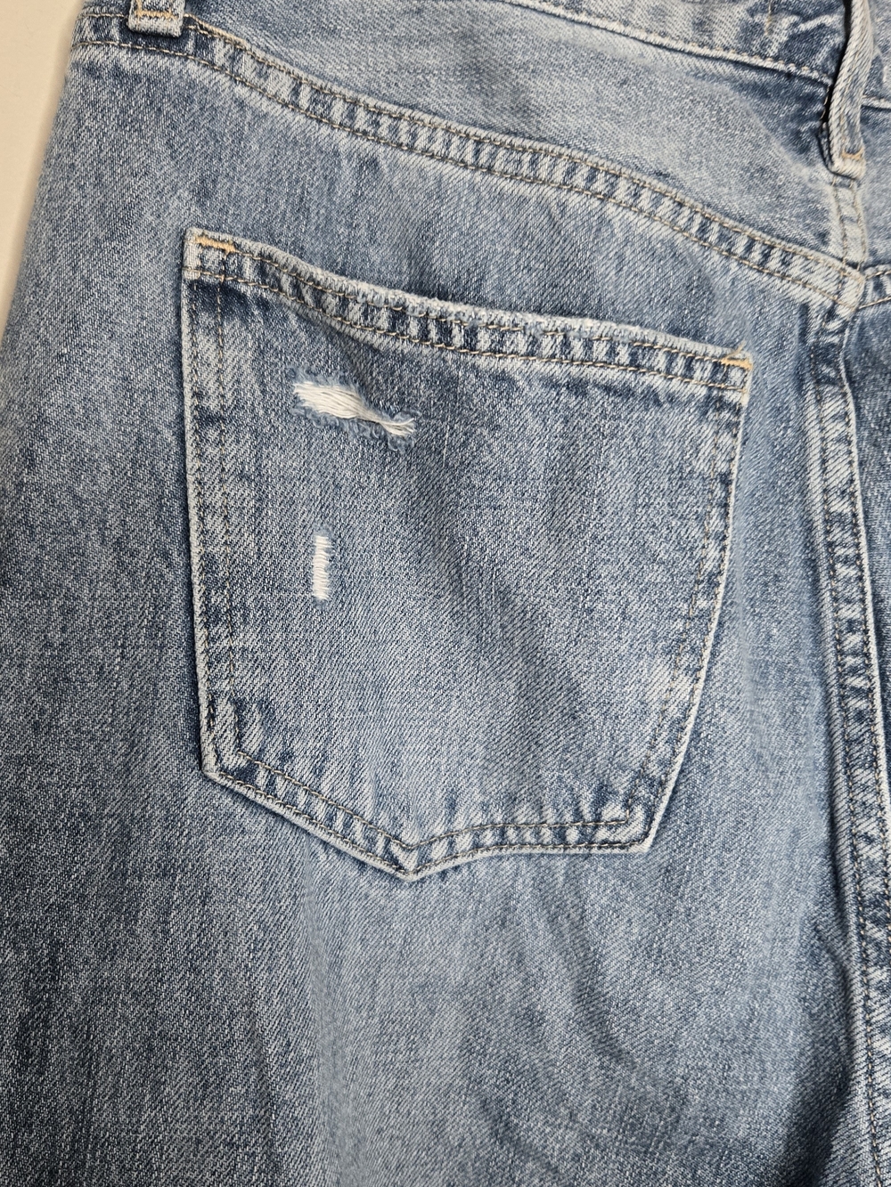 PISTOLA Cassie Super High Rise Straight Jeans Light Distressed Button Fly sz 29 - Picture 9 of 12